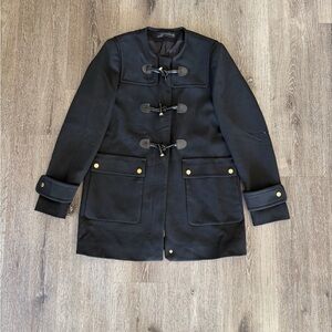 Zara Black Toggle Trench Coat